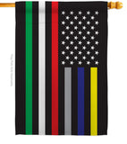 US First Responders Line - Military Americana Vertical Impressions Decorative Flags HG140927 Made In USA