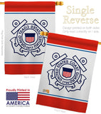 US Coast Guard - Military Americana Vertical Impressions Decorative Flags HG170032 Made In USA