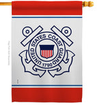 US Coast Guard - Military Americana Vertical Impressions Decorative Flags HG170032 Made In USA