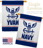 America Navy - Military Americana Vertical Impressions Decorative Flags HG170033 Made In USA