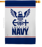 America Navy - Military Americana Vertical Impressions Decorative Flags HG170033 Made In USA