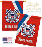 Proud Coast Guard Parent - Military Americana Vertical Impressions Decorative Flags HG170037 Made In USA