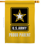 Proud Army Parent - Military Americana Vertical Impressions Decorative Flags HG170038 Made In USA