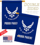 Proud Air Force Parent - Military Americana Vertical Impressions Decorative Flags HG170039 Made In USA