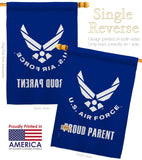 Proud Air Force Parent - Military Americana Vertical Impressions Decorative Flags HG170039 Made In USA