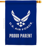 Proud Air Force Parent - Military Americana Vertical Impressions Decorative Flags HG170039 Made In USA