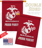 Proud Marine Parent - Military Americana Vertical Impressions Decorative Flags HG170040 Made In USA