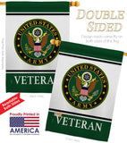 Army Veteran - Military Americana Vertical Impressions Decorative Flags HG170043 Made In USA