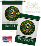 Army Veteran - Military Americana Vertical Impressions Decorative Flags HG170043 Made In USA