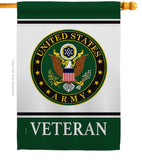 Army Veteran - Military Americana Vertical Impressions Decorative Flags HG170043 Made In USA
