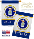 Air Force Veteran - Military Americana Vertical Impressions Decorative Flags HG170044 Made In USA