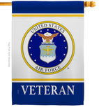 Air Force Veteran - Military Americana Vertical Impressions Decorative Flags HG170044 Made In USA