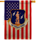 Air National Guard - Military Americana Vertical Impressions Decorative Flags HG170169 Made In USA