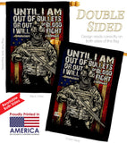 Out Of Bullets - Military Americana Vertical Impressions Decorative Flags HG183070 Made In USA