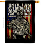 Out Of Bullets - Military Americana Vertical Impressions Decorative Flags HG183070 Made In USA