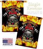 Bravery Firefighter - Military Americana Vertical Impressions Decorative Flags HG183071 Made In USA