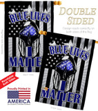 Blue Lives Matter - Military Americana Vertical Impressions Decorative Flags HG192286 Made In USA