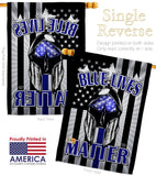 Blue Lives Matter - Military Americana Vertical Impressions Decorative Flags HG192286 Made In USA