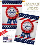 Veterans Day - Military Americana Vertical Impressions Decorative Flags HG192329 Made In USA