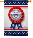 Veterans Day - Military Americana Vertical Impressions Decorative Flags HG192329 Made In USA