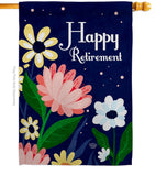 Happy Retirement - Military Americana Vertical Impressions Decorative Flags HG192580 Made In USA