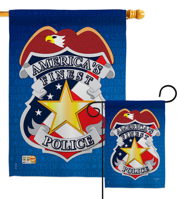 Police - Military Americana Vertical Impressions Decorative Flags HG108030 Made In USA