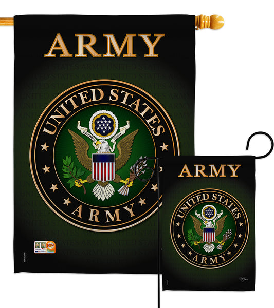 Army - Military Americana Vertical Impressions Decorative Flags HG108055 Made In USA