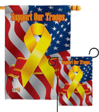 Support Our Troops - Military Americana Vertical Impressions Decorative Flags HG108059