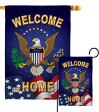 Welcome Home - Military Americana Vertical Impressions Decorative Flags HG108064 Made In USA