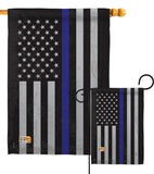 US Blue Stripe - Military Americana Vertical Impressions Decorative Flags HG108382 Made In USA