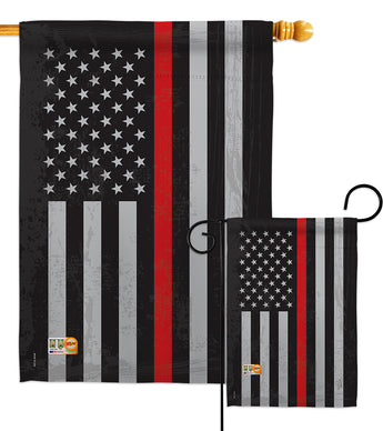 US Red Stripe - Military Americana Vertical Impressions Decorative Flags HG108383 Made In USA