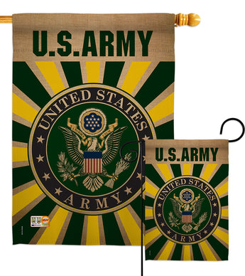 Army - Military Americana Vertical Impressions Decorative Flags HG108396 Made In USA