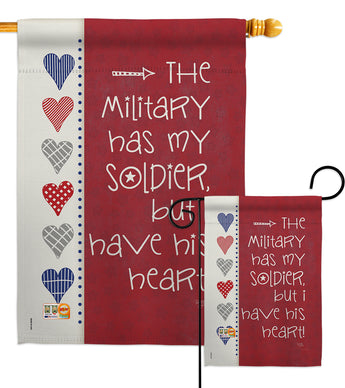 My Soldier - Military Americana Vertical Impressions Decorative Flags HG108402 Made In USA