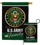 Army Proudly Family - Military Americana Vertical Impressions Decorative Flags HG108410 Made In USA