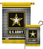 US Army Steel - Military Americana Vertical Impressions Decorative Flags HG108420