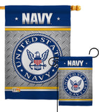 US Navy - Military Americana Vertical Impressions Decorative Flags HG108422 Made In USA