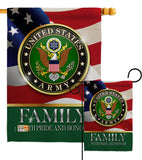 US Army Family Honor - Military Americana Vertical Impressions Decorative Flags HG108427 Made In USA