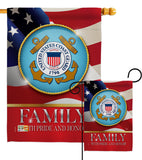 US Coast Guard Family Honor - Military Americana Vertical Impressions Decorative Flags HG108429 Made In USA