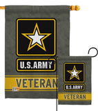 US Army Veteran - Military Americana Vertical Impressions Decorative Flags HG108430 Made In USA