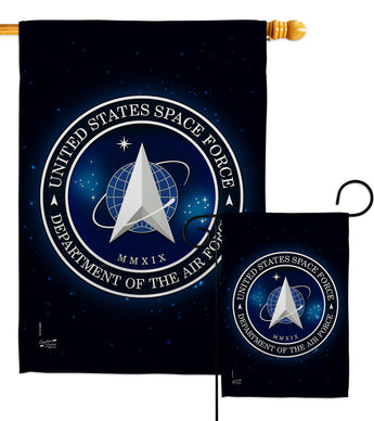 Space Force - Military Americana Vertical Impressions Decorative Flags HG108434 Made In USA