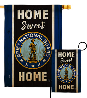 Home Sweet National Guard - Military Americana Vertical Impressions Decorative Flags HG108445 Made In USA