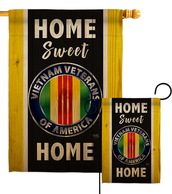 Home Sweet Vietnam - Military Americana Vertical Impressions Decorative Flags HG108449 Made In USA