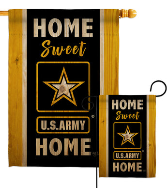 Home Sweet US Army - Military Americana Vertical Impressions Decorative Flags HG108450 Made In USA