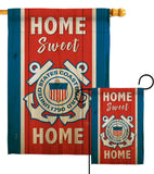 Home Sweet Coast Guard - Military Americana Vertical Impressions Decorative Flags HG108453 Made In USA