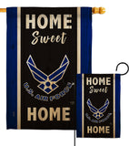 Home Sweet Air Force - Military Americana Vertical Impressions Decorative Flags HG108454 Made In USA