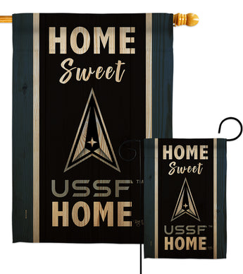 Home Sweet Spece Force - Military Americana Vertical Impressions Decorative Flags HG108455 Made In USA