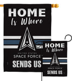 Home is Where Spece Force - Military Americana Vertical Impressions Decorative Flags HG108461 Made In USA