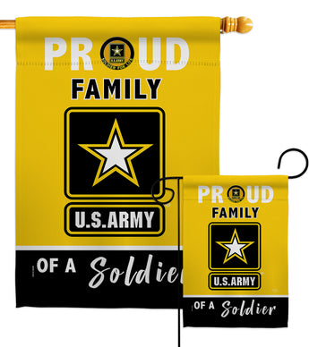 Proud Family Soldier - Military Americana Vertical Impressions Decorative Flags HG108462 Made In USA