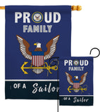 Proud Family Sailor - Military Americana Vertical Impressions Decorative Flags HG108463 Made In USA