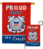 Proud Family Coastie - Military Americana Vertical Impressions Decorative Flags HG108465 Made In USA